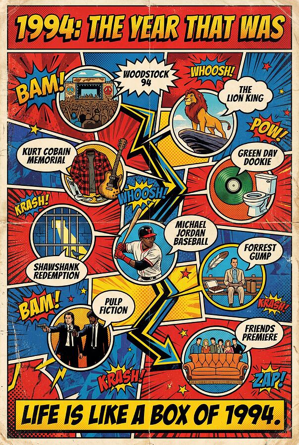 1994 The Year That Was Digital Art by Comic Timelines - Pixels