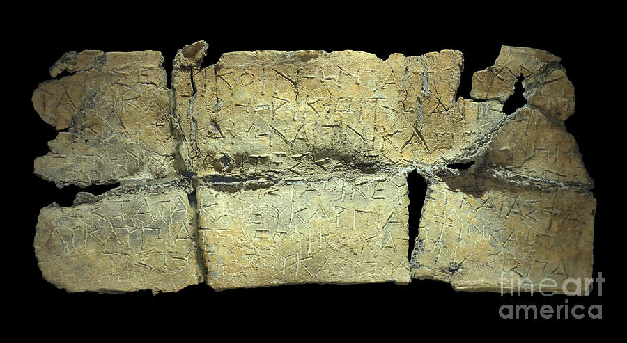Ancient Dodona Oracle Tablet #3 Photograph by David Parker / Science ...