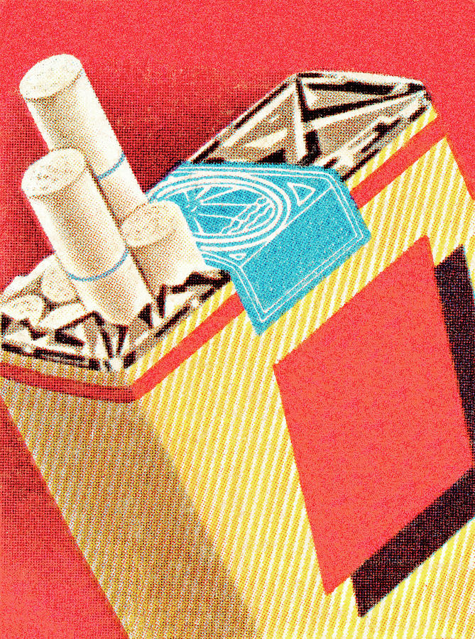 Cigarette pack #3 Drawing by CSA Images