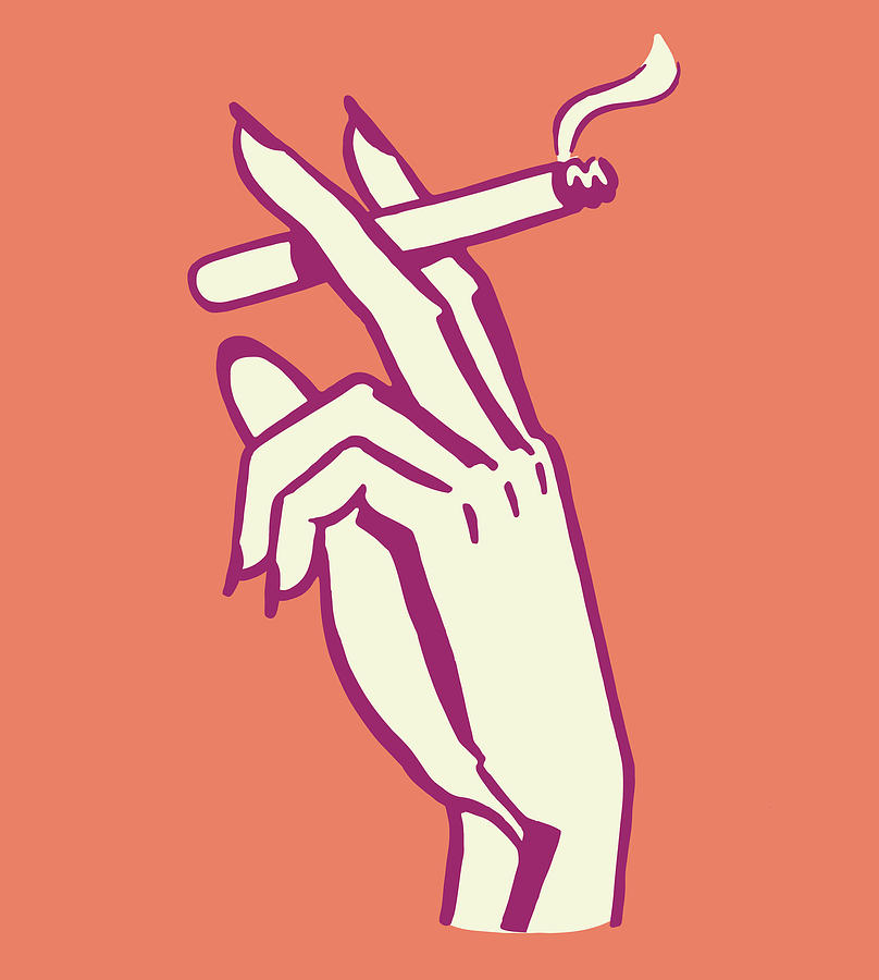 Hand Holding a Cigarette #3 by CSA Images