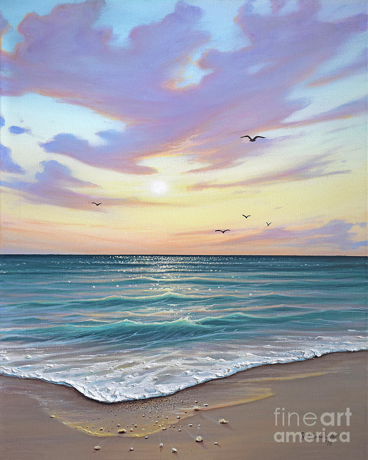 Basking in the Sunset Painting by Joe Mandrick - Pixels