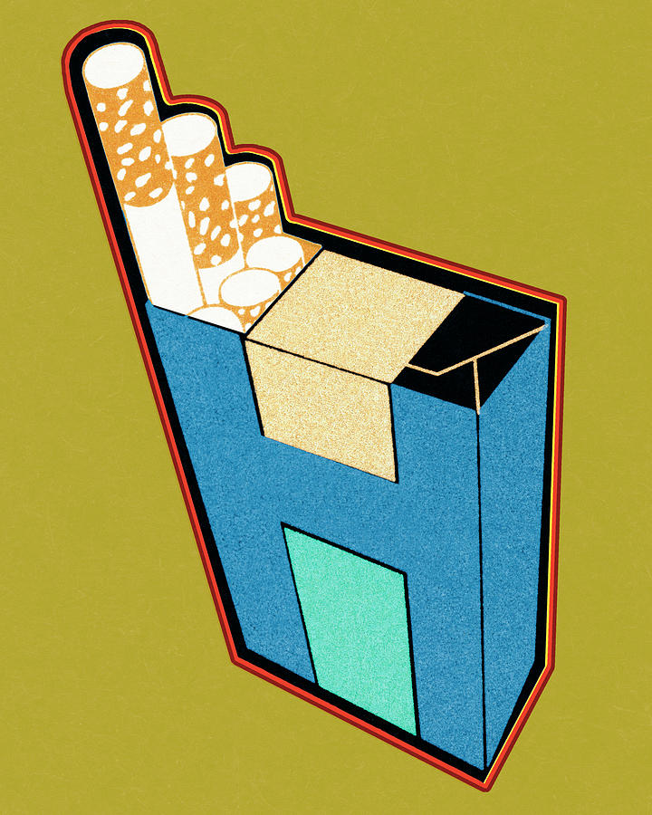 cigarette packs drawing Full Open Pack of Cigarettes by CSA Images 70+ Drawing Of Empty Cigarette