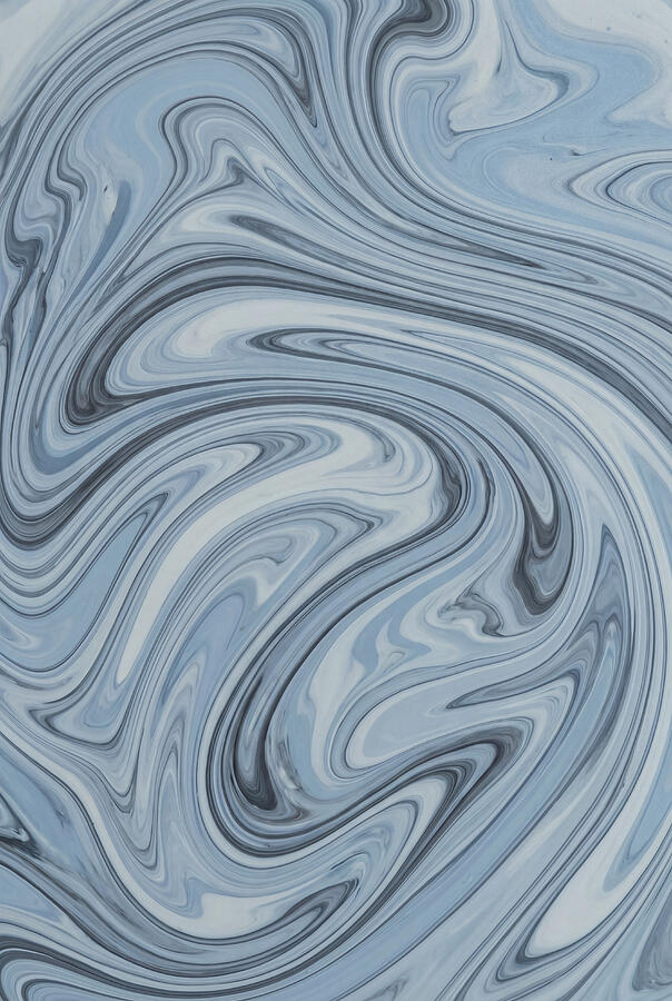 Floating Ink Patterns In Blue Photograph by Elin Voss - Pixels