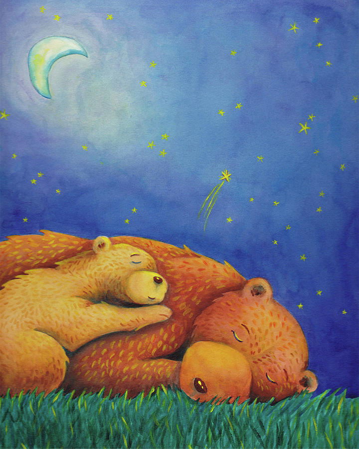 Goodnight Bear Painting by Alvina Kwong - Pixels