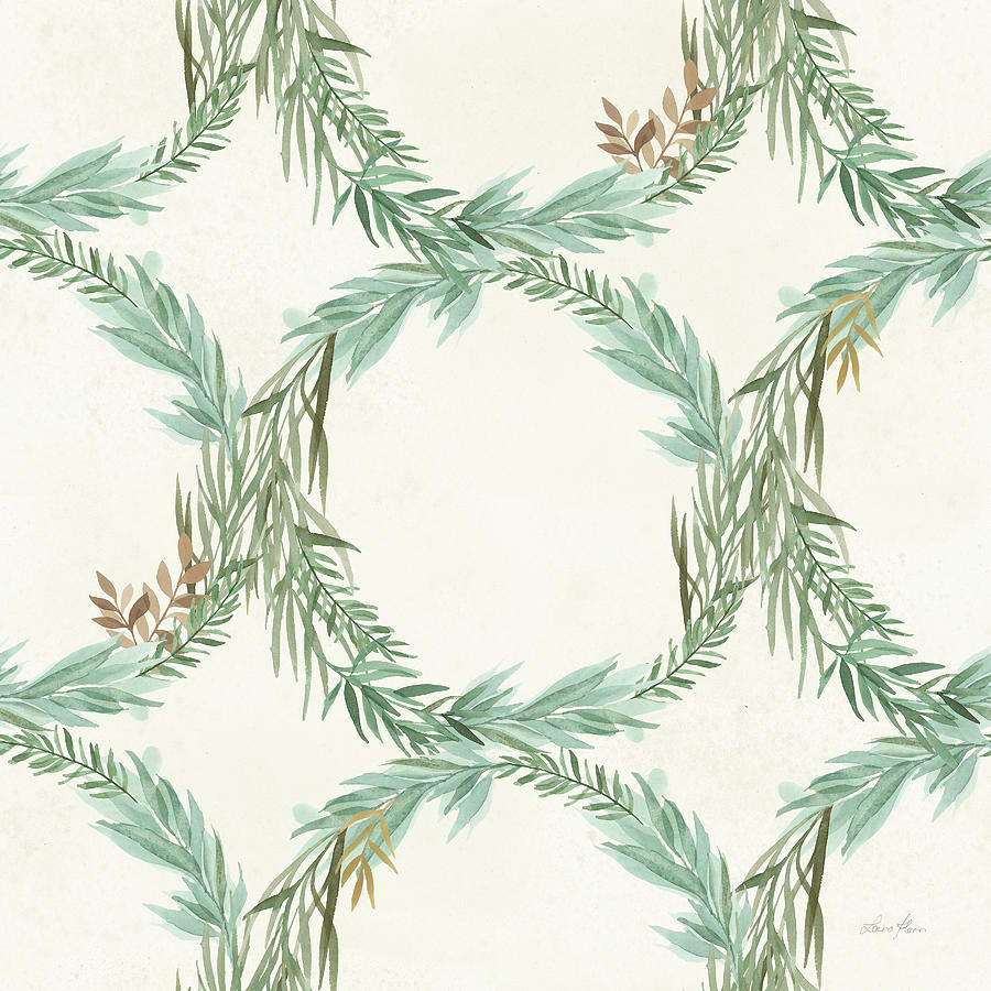 Leaf And Stem Pattern IIa Painting by Laura Horn - Pixels