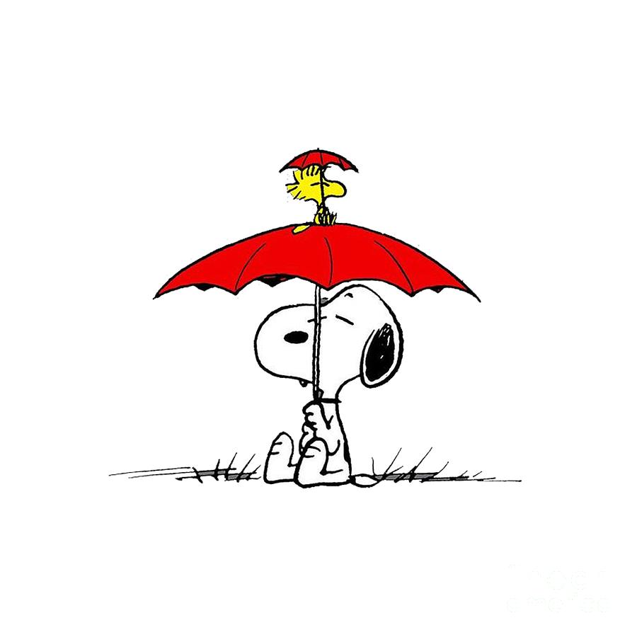 Snoopy Umbrella Digital Art by Lil Boy - Pixels