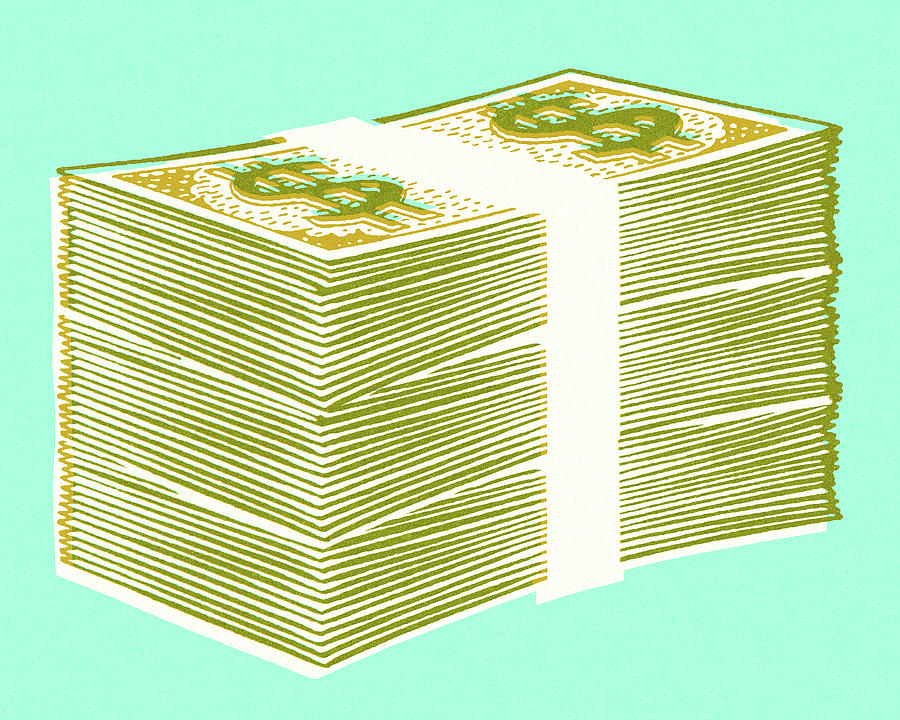 Stack of Currency Drawing by CSA Images - Pixels