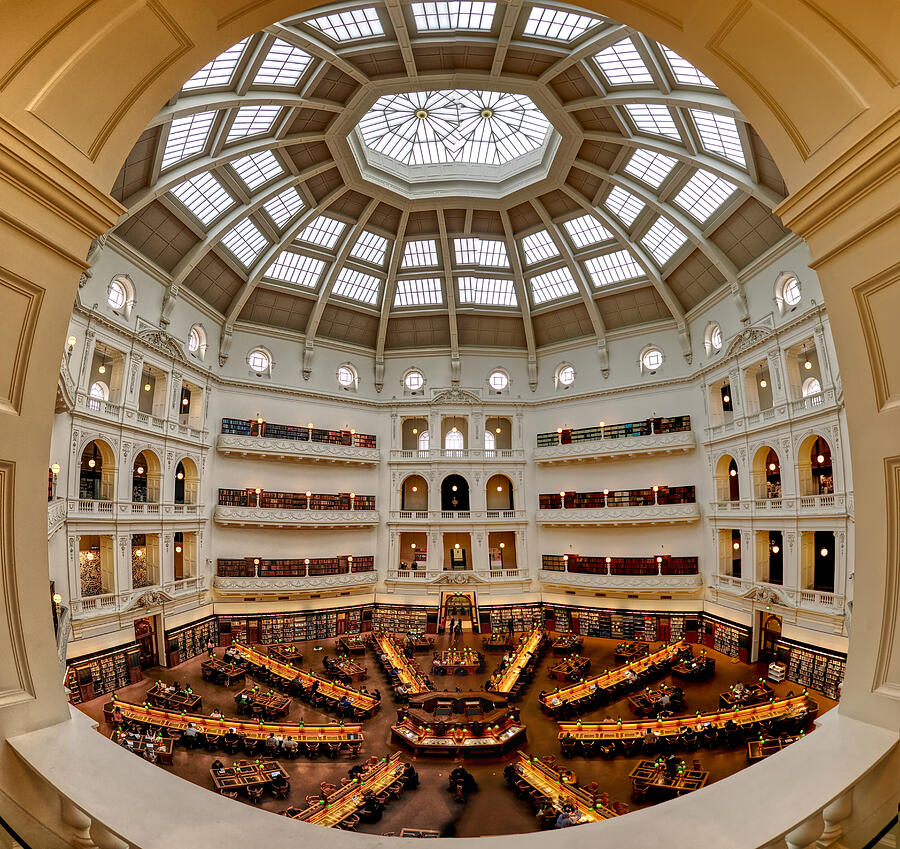 State Library Reading Room Photograph by Peter Hammer - Pixels