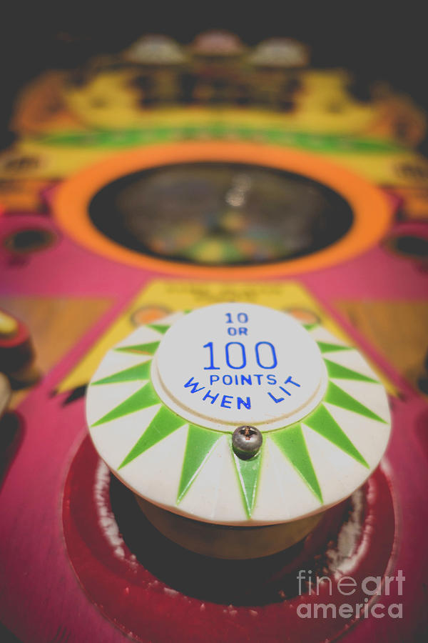 Vintage Pinball 100 Points When Lit by Edward Fielding