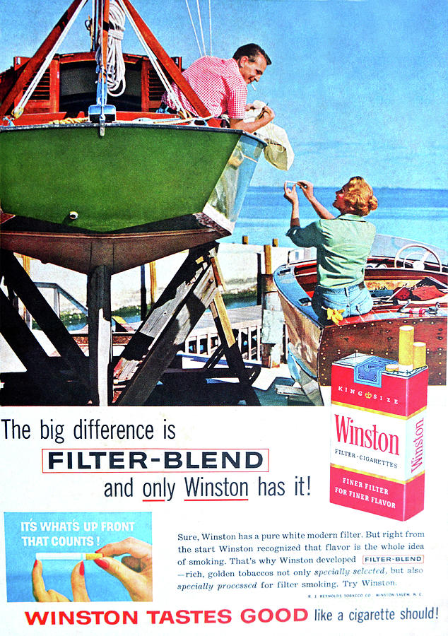 add cigarette to photo 1960s Winston cigarette add by David Lee Thompson