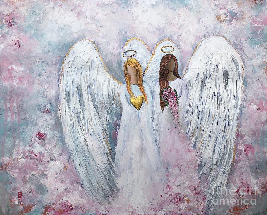 絵画 ANGEL 2 2 Angels Painting by Tiffany Roy - Pixels