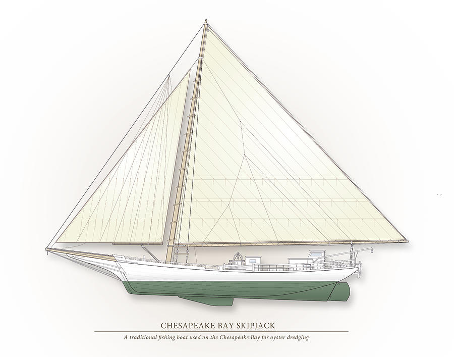 Chesapeake Bay Skipjack #2 Drawing by Patrick Lynch - Pixels