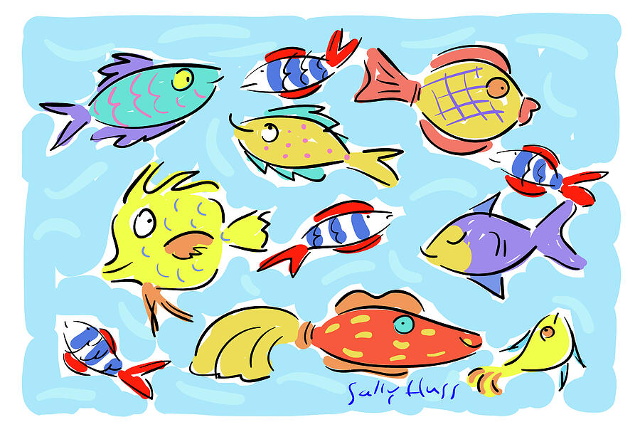 Happy Fish #2 by Sally Huss