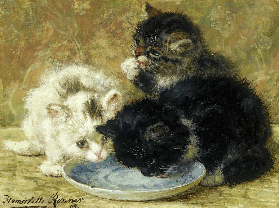 Three Kittens #2 by Henriette Ronner-Knip