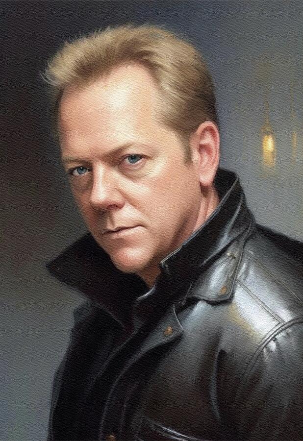 Kiefer Sutherland, Actor #4 Painting by John Springfield - Pixels
