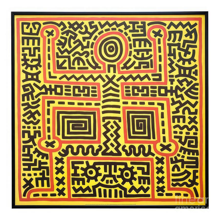 Keith Haring #42 Painting by Keith Haring - Pixels