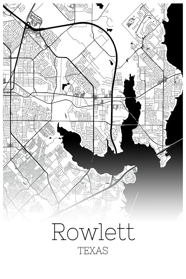 585 Rowlett Texas Mixed Media by Maps - Pixels