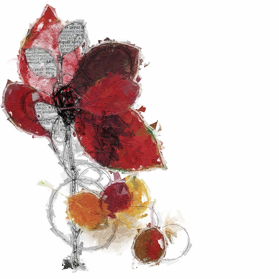 Abstract Floral Collage Digital Art by Richard Ricci - Pixels