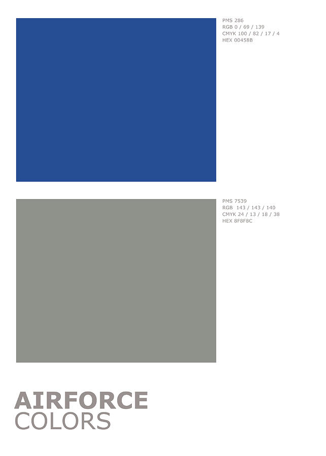 colors of the air force