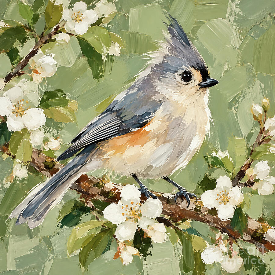 Blossoming Titmouse by Tina LeCour