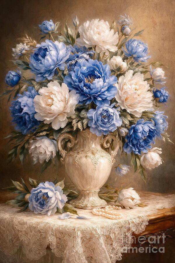 Blue Peony Elegance by Tina LeCour