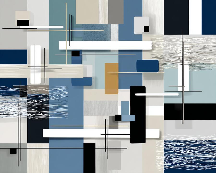 Blue Ridge Blocks Digital Art by Milo Serrano - Pixels