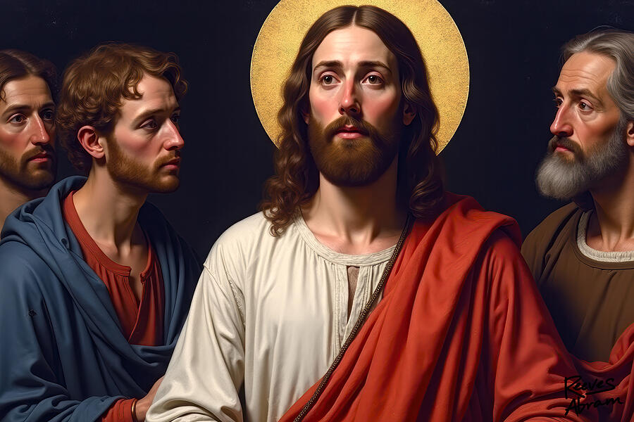 Christ Surrounded by Disciples Digital Art by Reeves Abram - Pastor Reeves Studio - Pixels