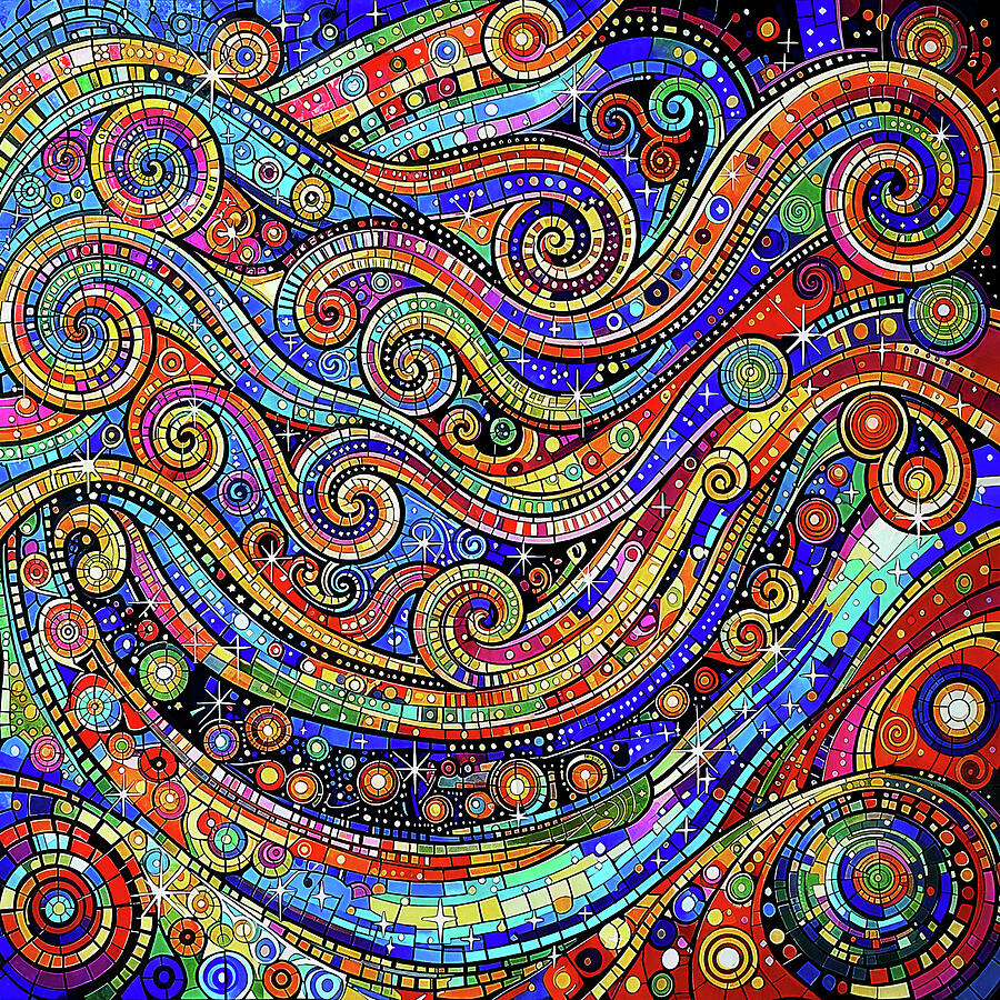 Colorful Abstract Swirl Pattern Digital Art by Peggy Collins - Pixels