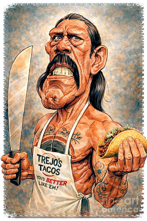 Danny Trejo 500 Digital Art by Robert Williams - Pixels