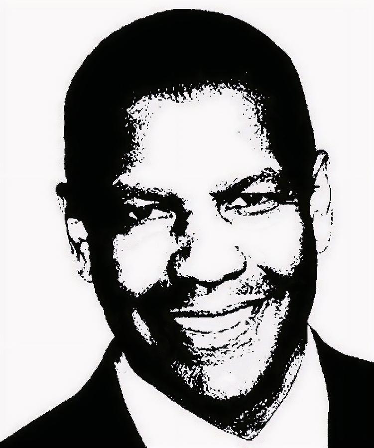 Denzel Washington Vector Digital Art by All Things - Pixels