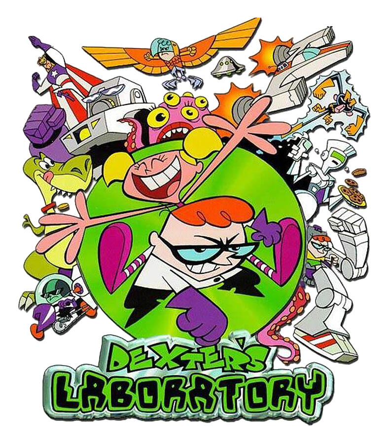 Dexter's Laboratory Cartoon Collage Digital Art by Maya Moss - Pixels