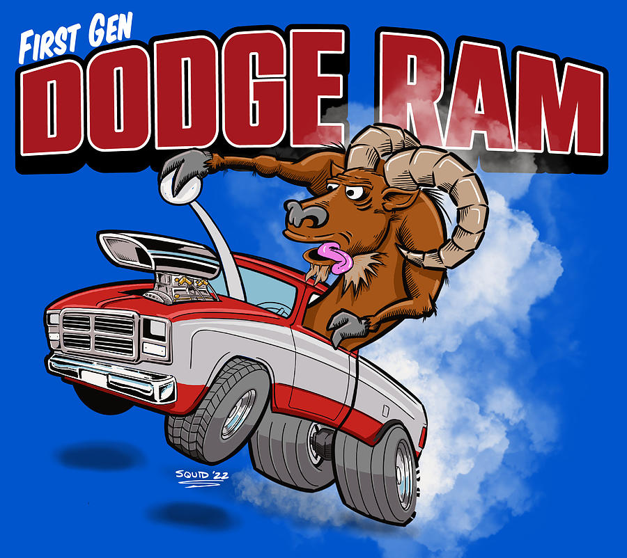 Dodge Ram Digital Art by Mark Jewell - Pixels