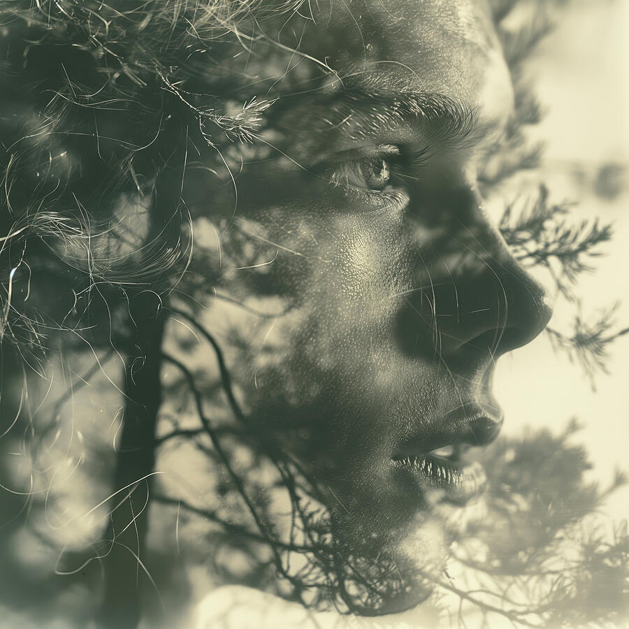 Double Exposure Portrait PIN 335 Digital Art by Yo Pedro - Pixels
