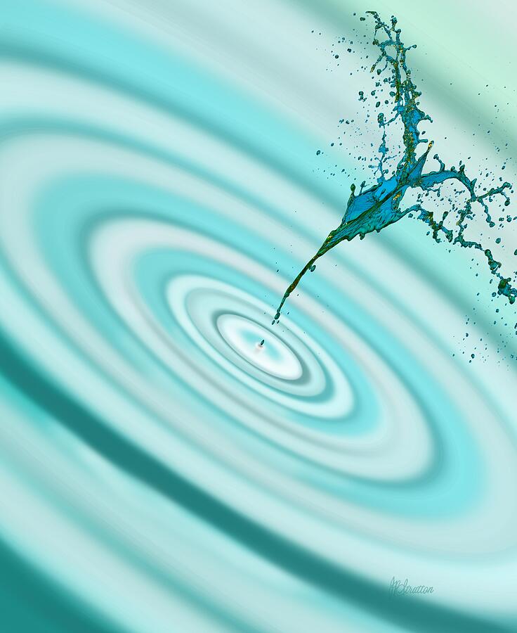 Drip Drop Splash Ripple Motion Mixed Media by Joan Stratton - Pixels