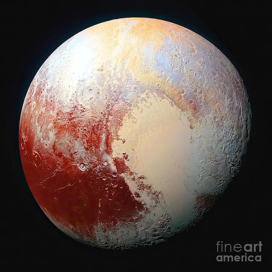 Dwarf Planet Pluto Ai Art by Elara Brush - Pixels