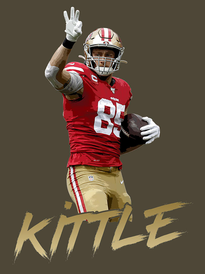 George Kittle Digital Art by Ludovic Larousse - Pixels