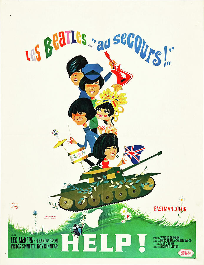 ''Help'', 1965 by Retro Movie Art