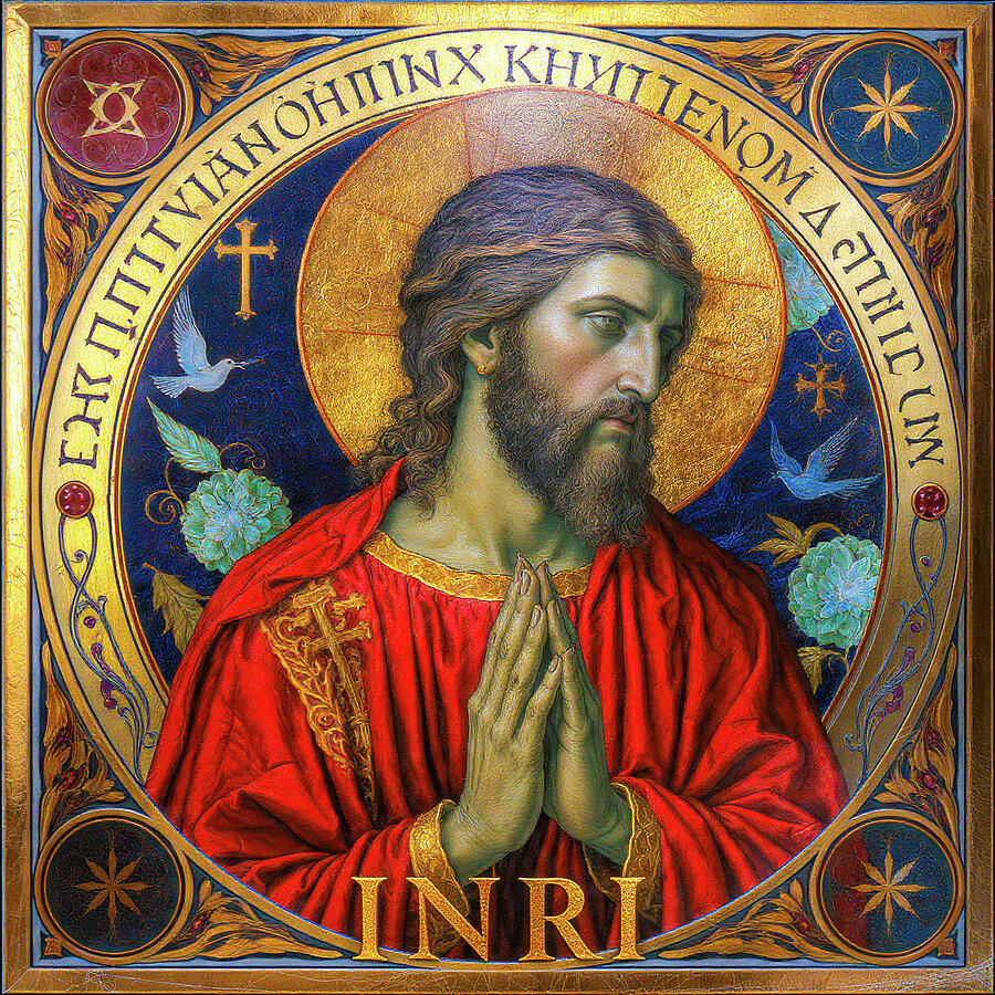 Jesus Christ in Red Robe Painting by Brian Stevens - Pixels