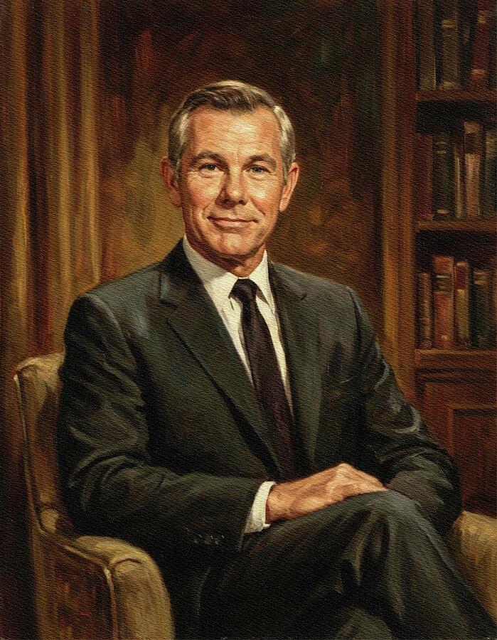 Johnny Carson in Suit Painting by John Springfield - Pixels