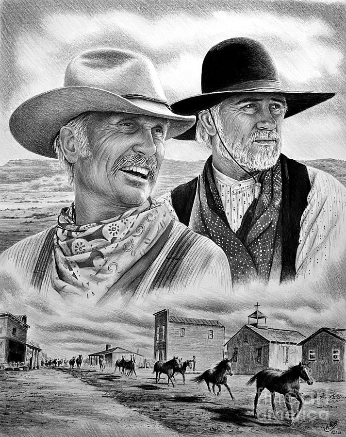 Lonesome Dove bw version Drawing by Andrew Read - Pixels
