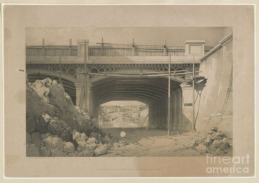 Old Stone Bridge Construction Scene Photograph by Popular Art - Pixels