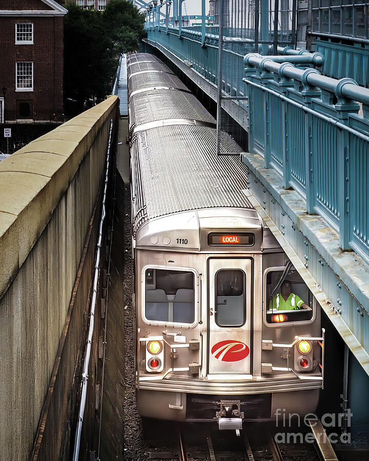 PATCO Train Under the Bridge by Nick Zelinsky Jr