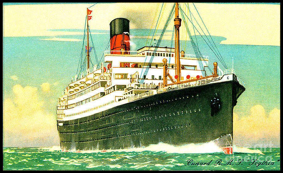 RMS Scythia Cruise Ship Postcard by Unknown