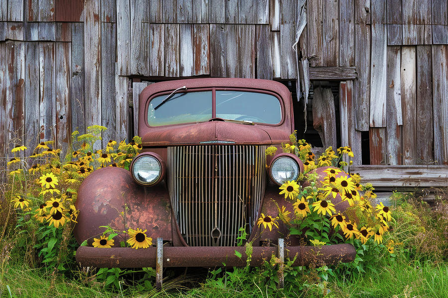 Rustic and rusty vintage car 02 by Matthias Hauser