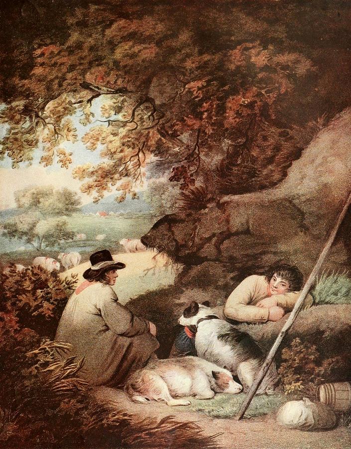 Shepherds Reposing Painting by George Morland - Pixels