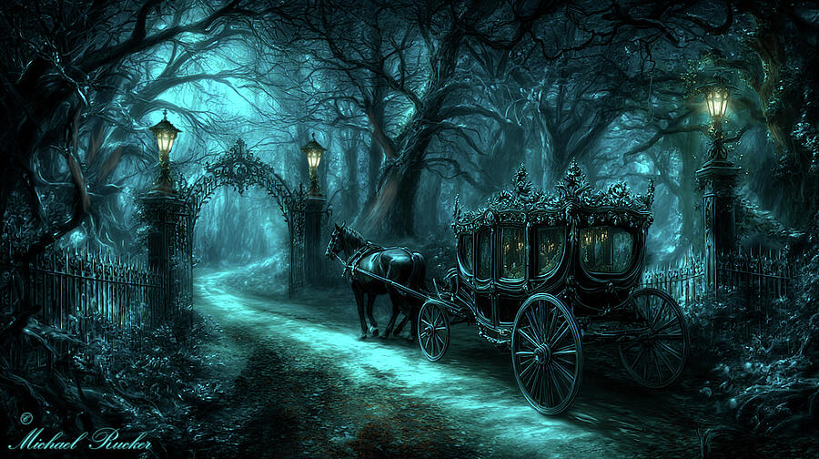 Spectral Carriage at Cemetery Gates by Michael Rucker
