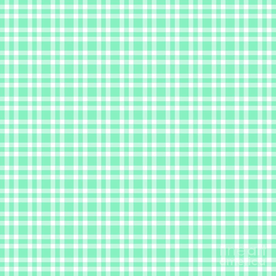 Teal Checkered Pattern Digital Art by Deborah Carpenter - Pixels