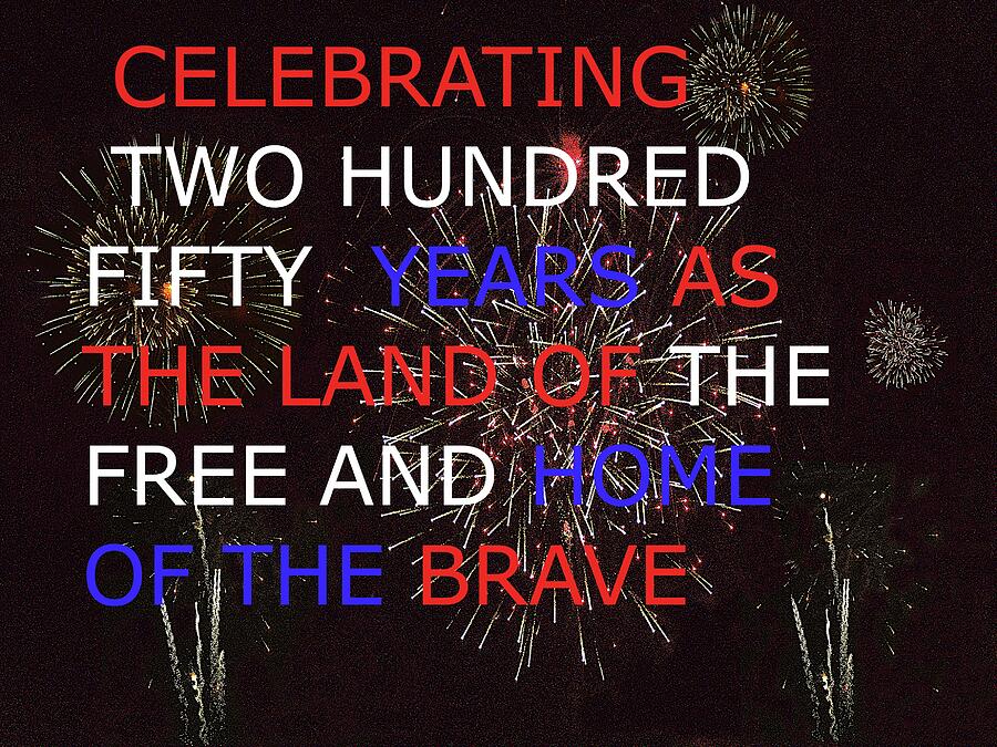 Text Over Fireworks Celebration Photograph by Christopher Mercer - Pixels