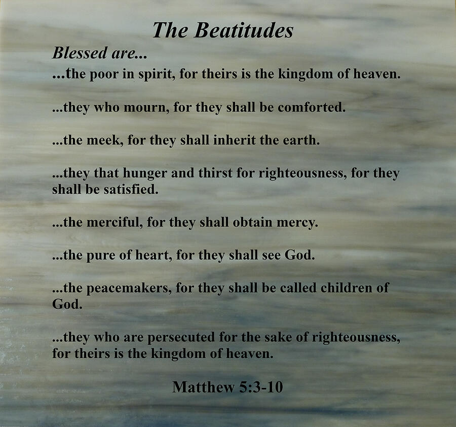 The Beatitudes Glass Art by Liz Knight - Pixels