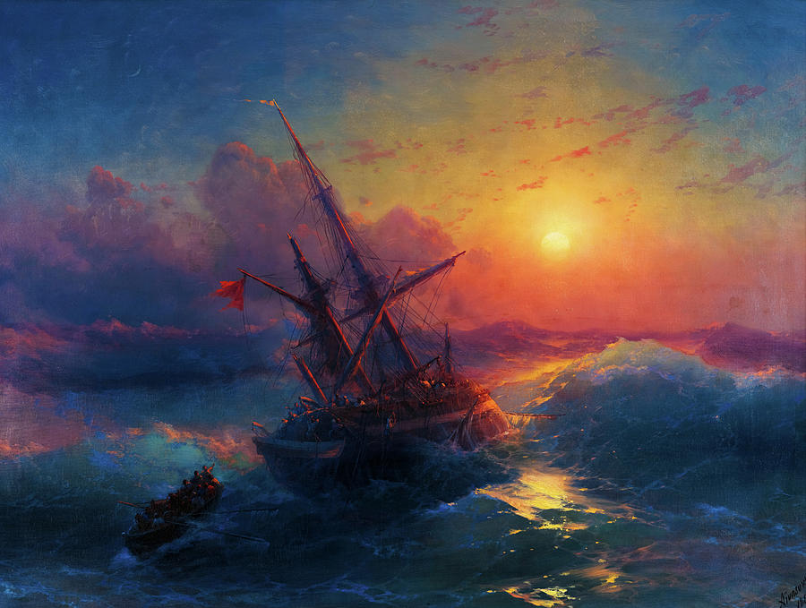 The Shipwreck, Storm Painting by Ivan Aivazovsky - Pixels